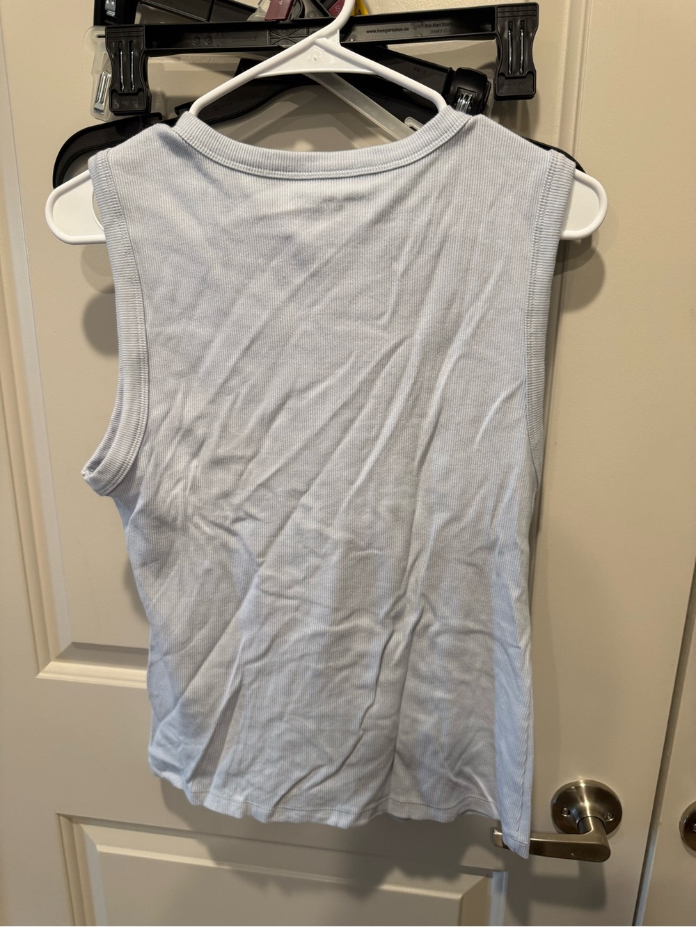 Abercrombie & Fitch Light Blue Ribbed Button-Front Tank - Picture 3 of 3